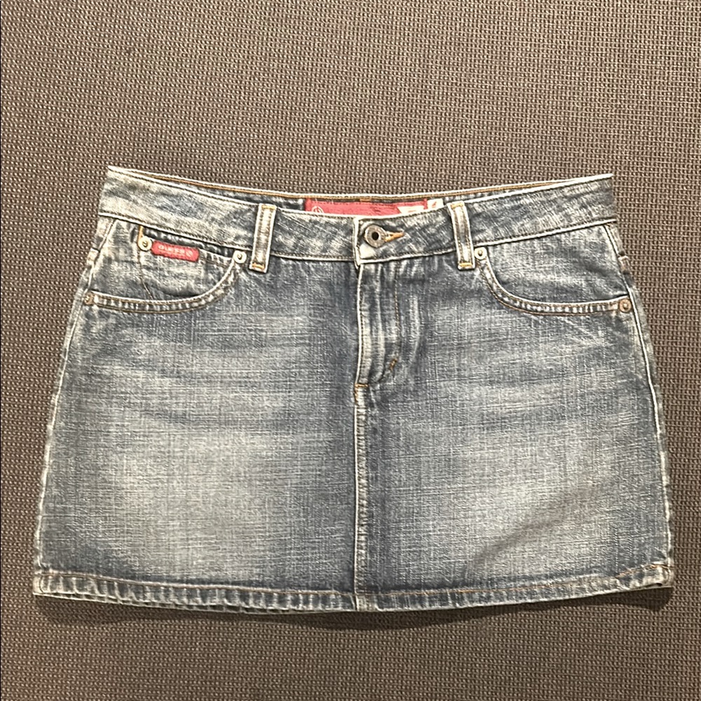 Guess Blue y2k Mini Skirt Casual Denim